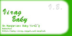 virag baky business card